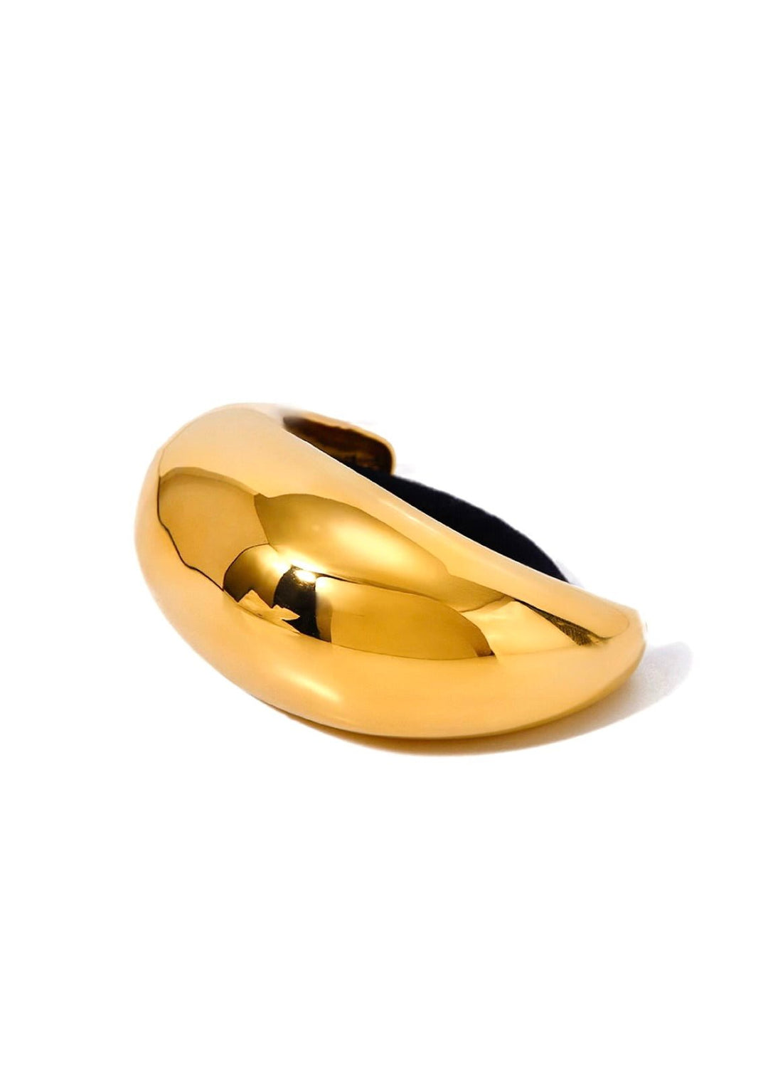 Chunky 18K gold-plated hair tie cuff, hypoallergenic and waterproof, Luvertta