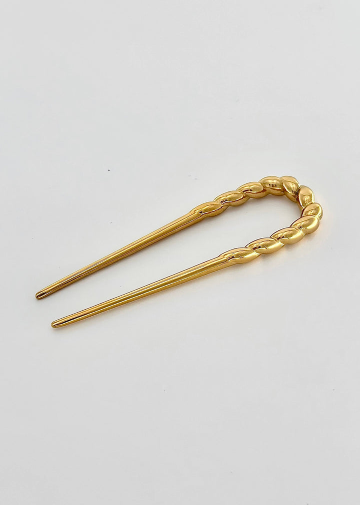 18K Gold Plated Twisted Hair Fork