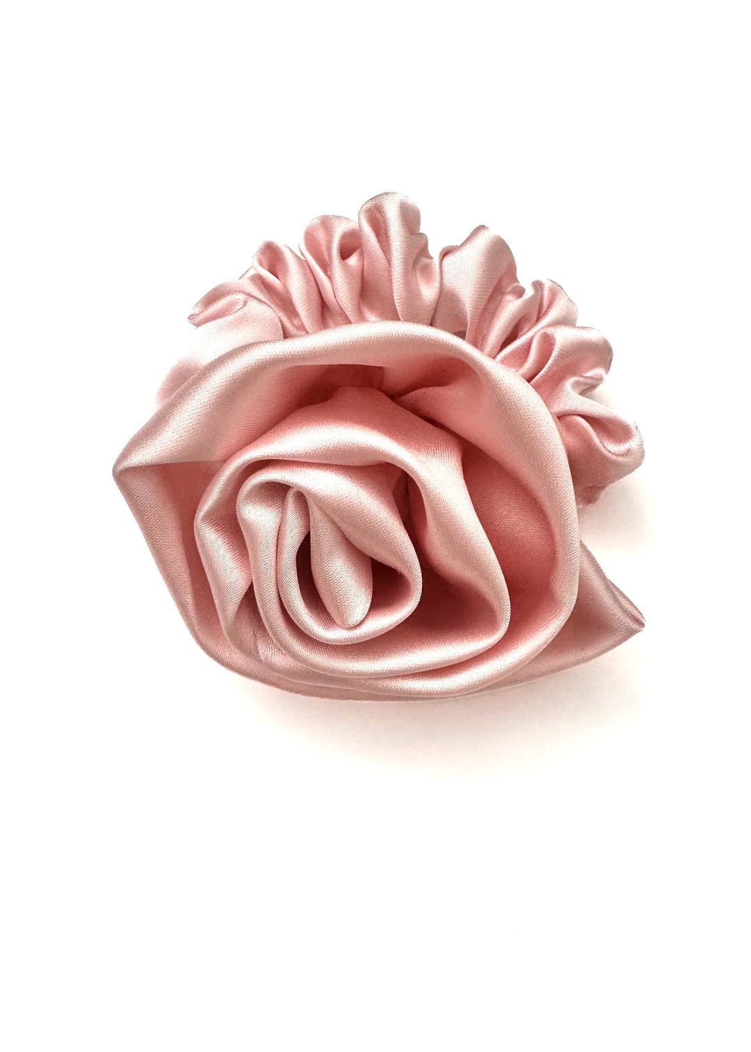 Beige Rose-Shaped Scrunchy