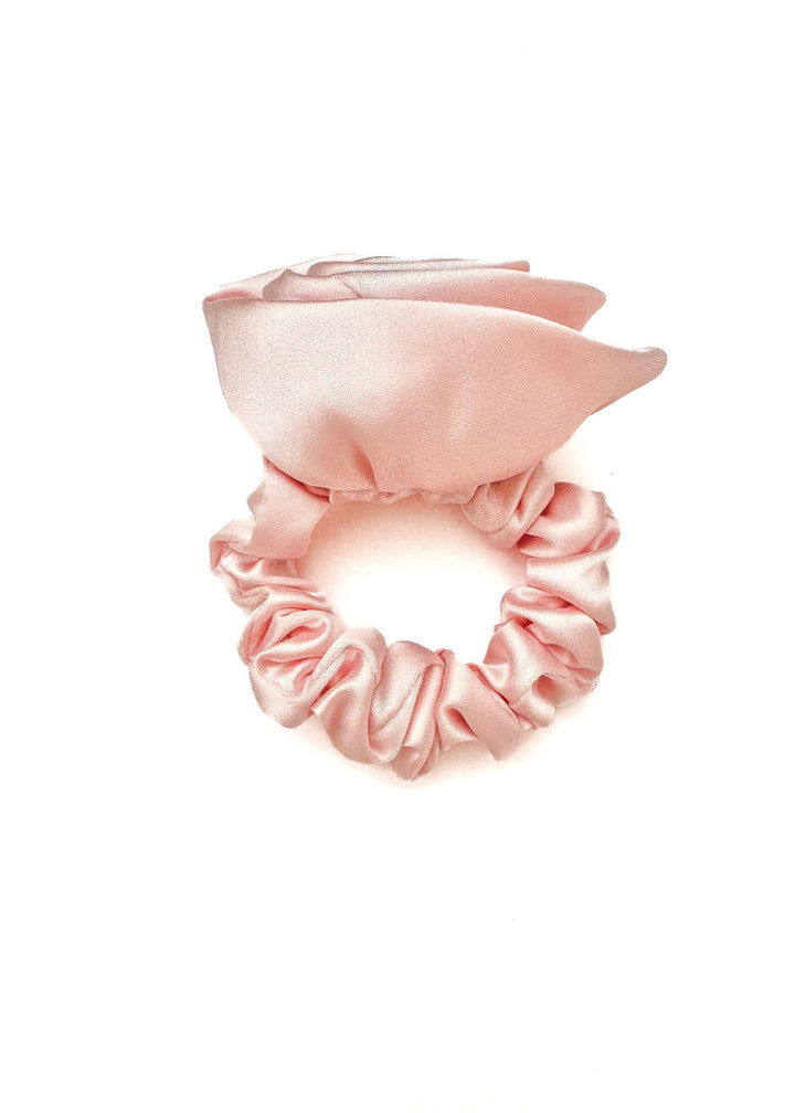 Beige Rose-Shaped Scrunchy