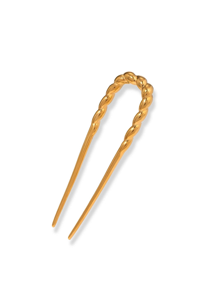 18K Gold Plated Twisted Hair Fork