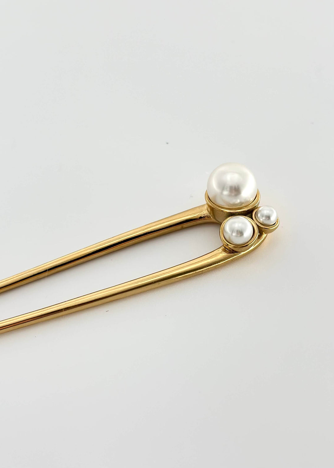 18K Gold Plated Pearl Hair Fork