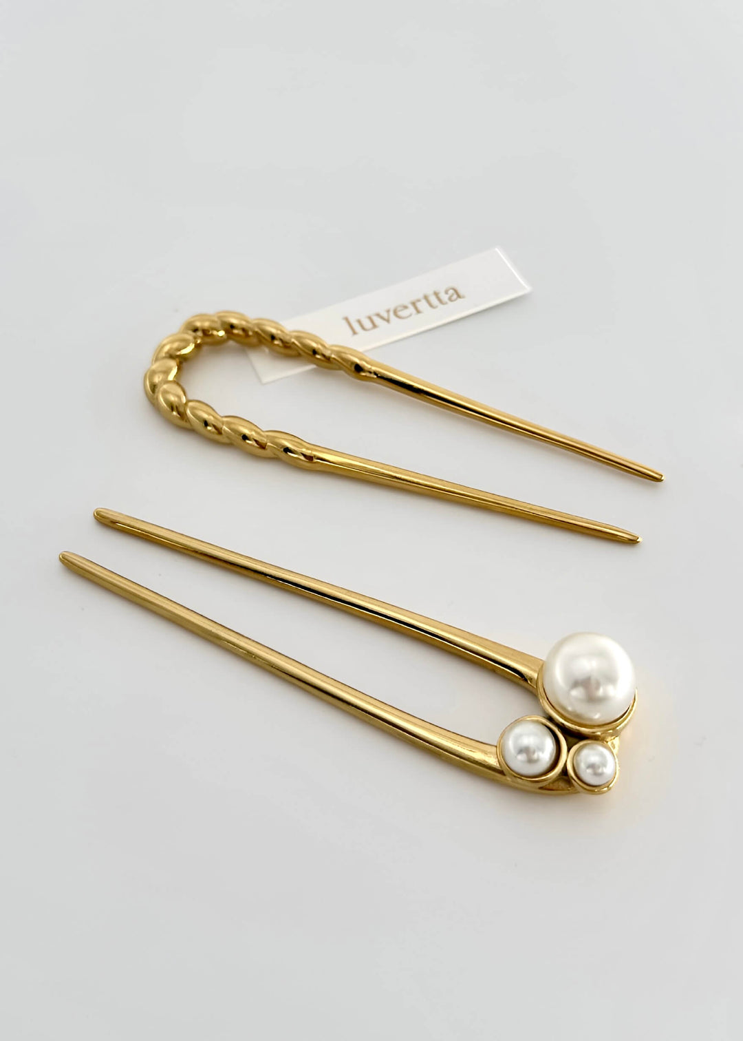 18K Gold Plated Twisted Hair Fork