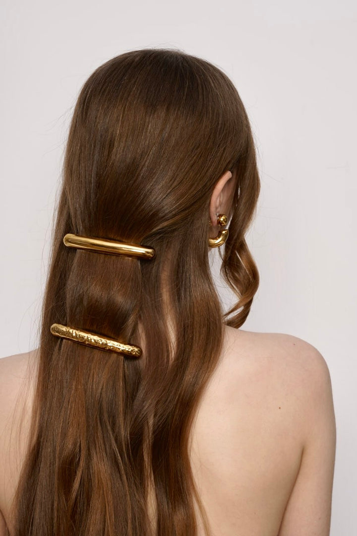 Bar Barrette Hammered
