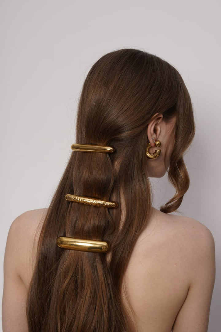 Bar Barrette Hammered