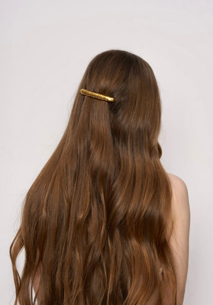 Bar Barrette Hammered