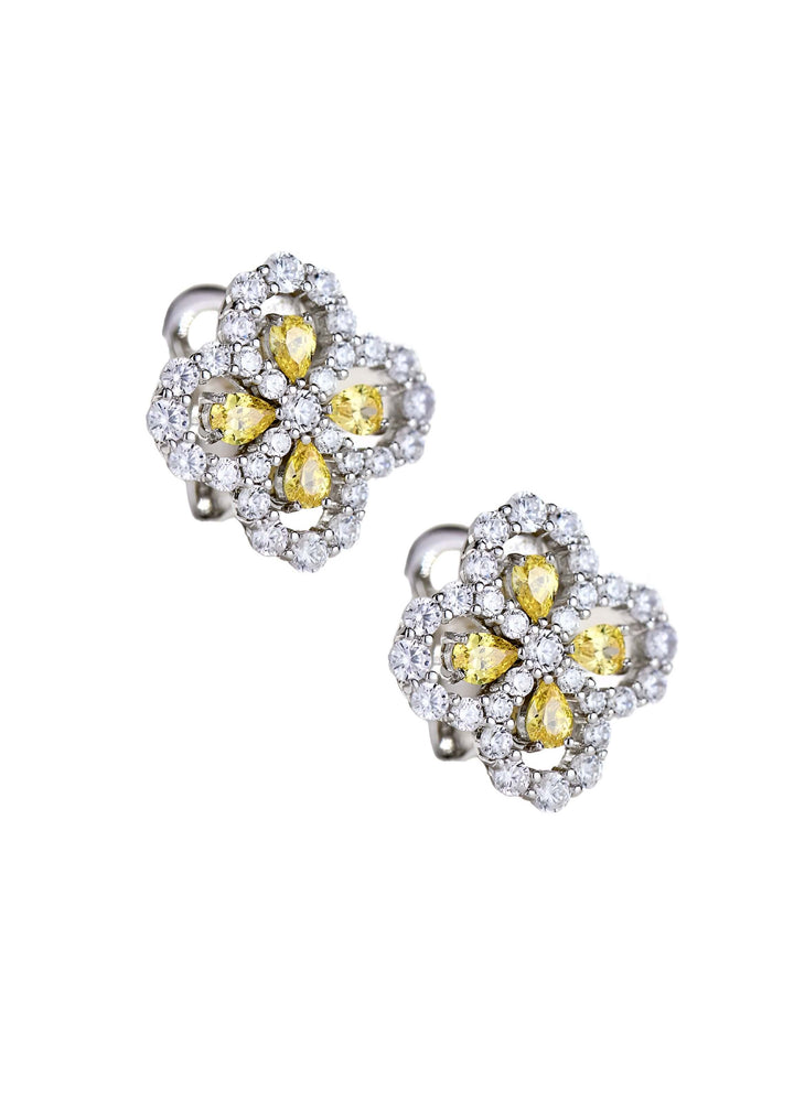 Boucles d'oreilles jaunes florales de Dahlia