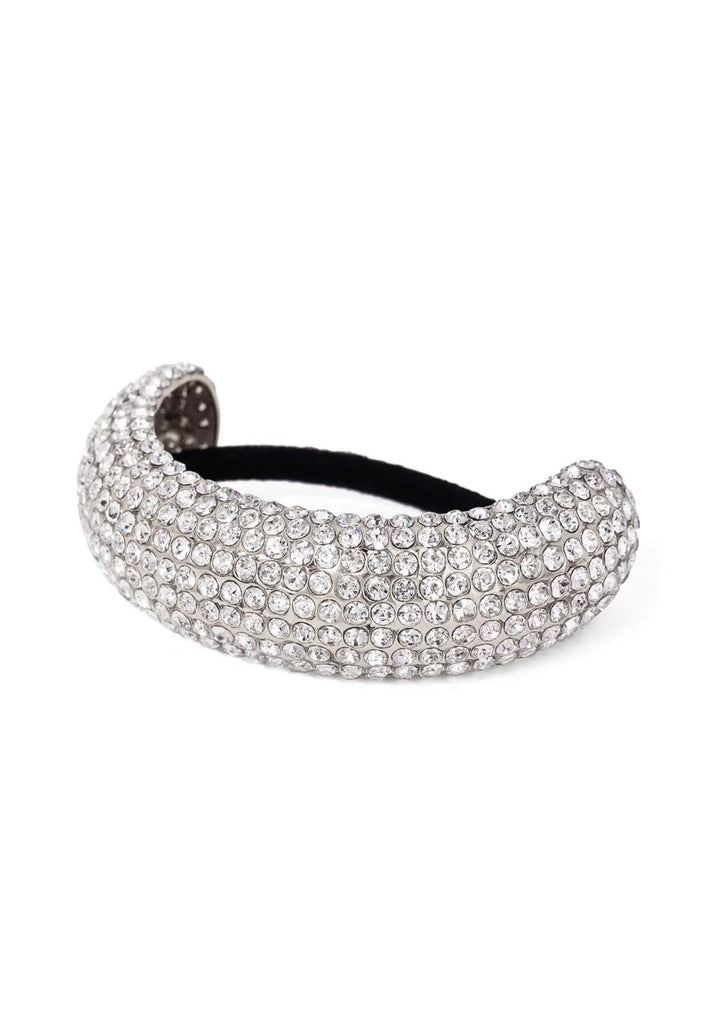 Rhinestone-set 18K gold-plated hair tie cuff, hypoallergenic and waterproof, Luvertta