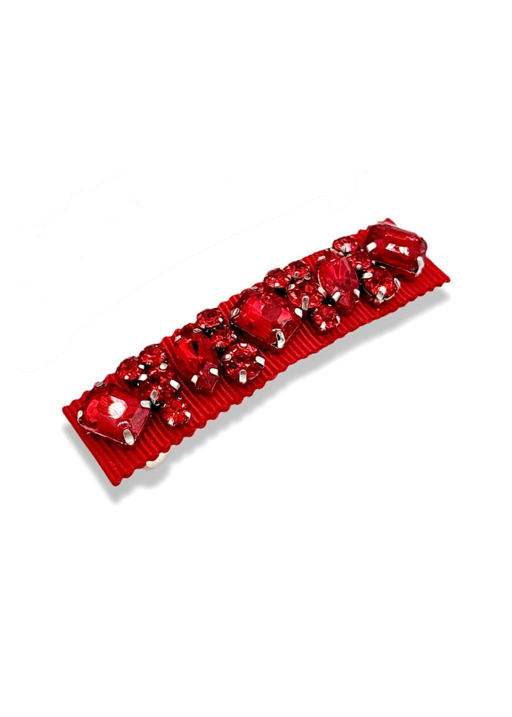 Small Lauren crystal hair barrette in ruby red, Luvertta