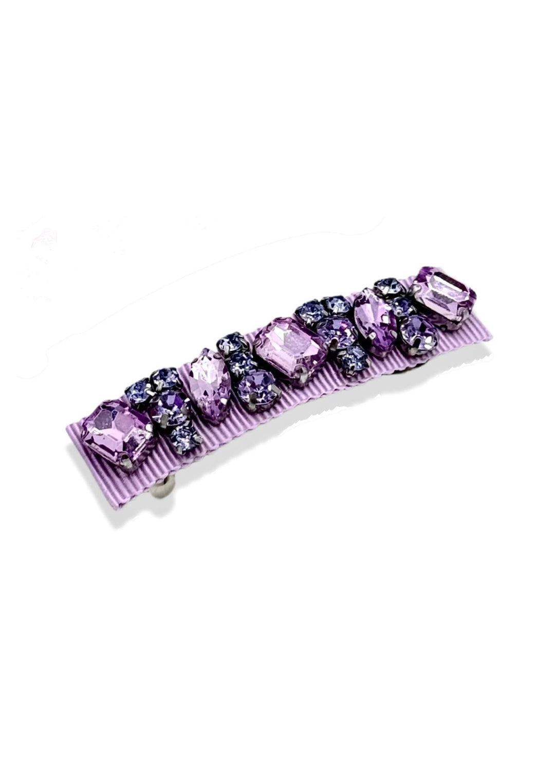 Small Lauren crystal hair barrette in violet, Luvertta
