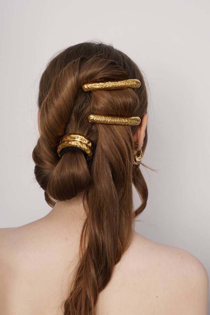Bar Barrette Hammered