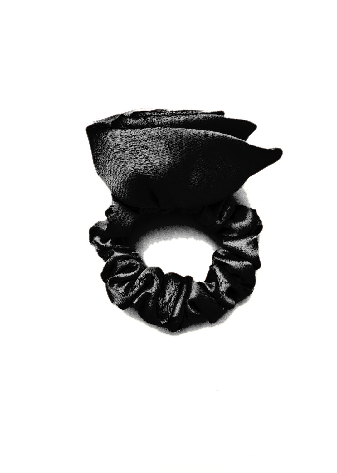 Beige rose-shaped satin scrunchie, Luvertta